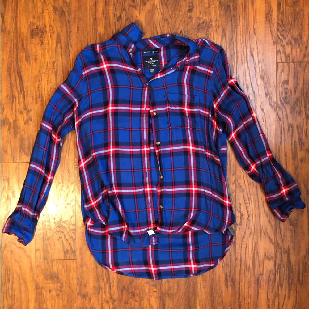 American Eagle Flannel-Boyfriend Fit